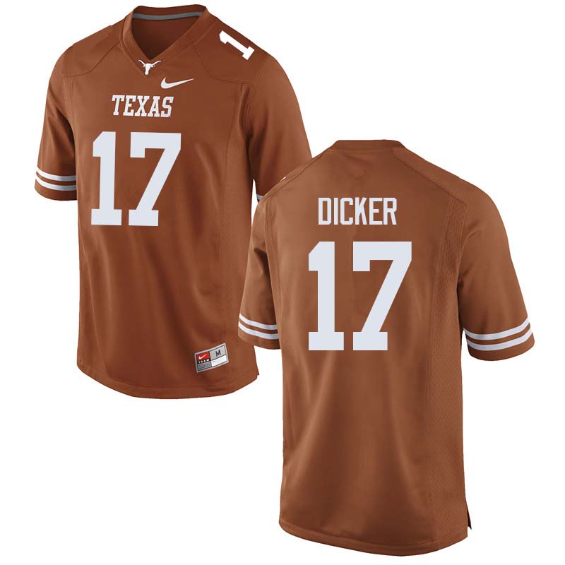 Men #17 Cameron Dicker Texas Longhorns College Football Jerseys Sale-Orange